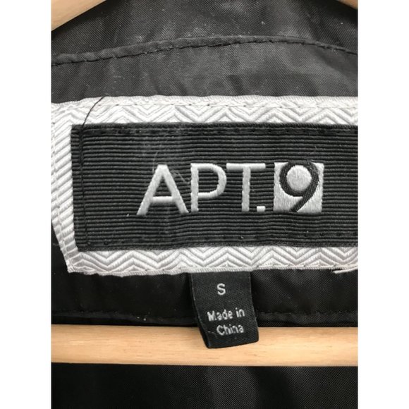 Apt 9 Womens Coat Black Quilted Puffer Turtle Neck Collared Sz Small Hip Thigh - Picture 9 of 16